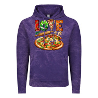 Cloud Purple love pizza Vintage Hoodie - AdoDesignShop