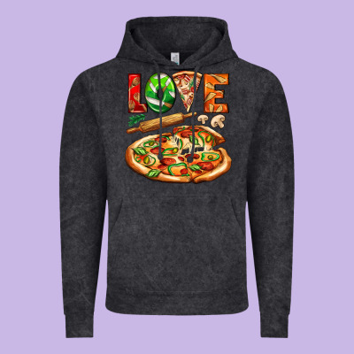 Love Pizza Vintage Hoodie Designed By Adodesignshop