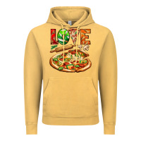 Vintage Mustard love pizza Vintage Hoodie - AdoDesignShop