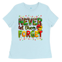 Baby Blue never let them forget Ladies Tee - Zillion Design Studio