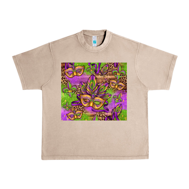 Mardi Gras Carnival Masks And Fleur De Lis Urban Heavy Tee by Jasminsmagicworld | Teevron