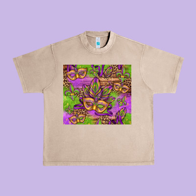 Mardi Gras Carnival Masks And Fleur De Lis Urban Heavy Tee Designed By Jasminsmagicworld