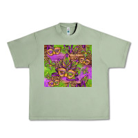 Oil Green mardi gras carnival masks and fleur de lis Urban Heavy Tee - Jasminsmagicworld