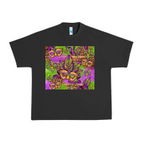Pigment Black mardi gras carnival masks and fleur de lis Urban Heavy Tee - Jasminsmagicworld
