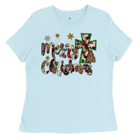 Baby Blue merry christmas Ladies Tee - JahusDesignShop