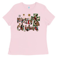 Bubblegum Pink merry christmas Ladies Tee - JahusDesignShop