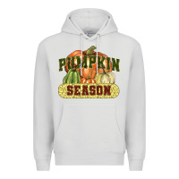 Dove Grey Pumpkin season Premium Hoodie - NancyCooperArtShop
