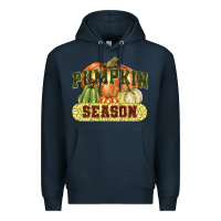 Navy Pumpkin season Premium Hoodie - NancyCooperArtShop