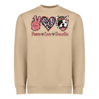 Mushroom Peace Love French Bulldog Heavyweight Sweatshirt - Jasminsmagicworld