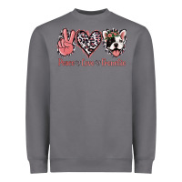 Storm Peace Love French Bulldog Heavyweight Sweatshirt - Jasminsmagicworld