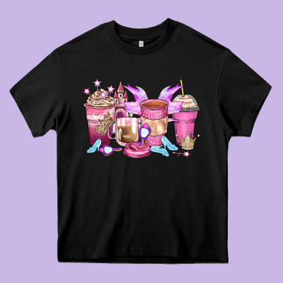 Princess Coffee Cups Heavy Core Tee Designed By Zillion Design Studio