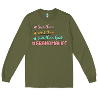 Army Green grandma life Long Sleeve Tee - MaliasSmallBusiness