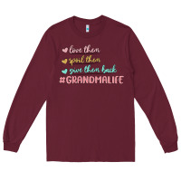 Burgundy grandma life Long Sleeve Tee - MaliasSmallBusiness