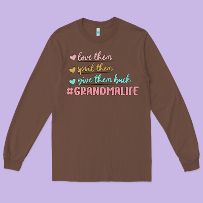 Grandma Life Long Sleeve Tee Designed By Maliassmallbusiness