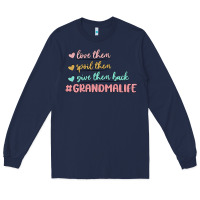 Navy grandma life Long Sleeve Tee - MaliasSmallBusiness