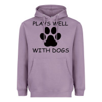 Lavender Plays Well With Dogs Heavyweight Hoodie - Bettercallsaul