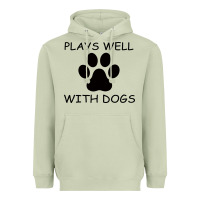 Matcha Plays Well With Dogs Heavyweight Hoodie - Bettercallsaul