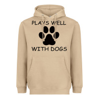 Mushroom Plays Well With Dogs Heavyweight Hoodie - Bettercallsaul