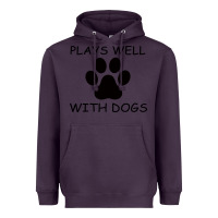 Plum Plays Well With Dogs Heavyweight Hoodie - Bettercallsaul