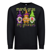 Black Mardi Gras with my gnomes Premium Sweatshirt - NancyCooperArtShop