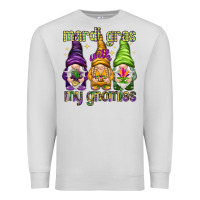 Dove Grey Mardi Gras with my gnomes Premium Sweatshirt - NancyCooperArtShop