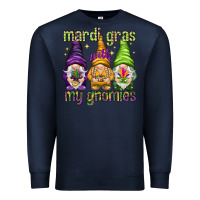 Navy Mardi Gras with my gnomes Premium Sweatshirt - NancyCooperArtShop