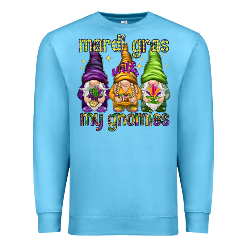 Mardi Gras With My Gnomes Premium Sweatshirt by NancyCooperArtShop | Teevron
