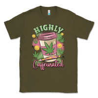 Army Green highly caffeinated Classic Tee - MaliasSmallBusiness