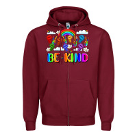 Burgundy name celebrate kindness and diversity Zipper Hoodie - LillyAllenDesigns