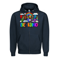 Navy name celebrate kindness and diversity Zipper Hoodie - LillyAllenDesigns