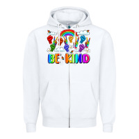 White name celebrate kindness and diversity Zipper Hoodie - LillyAllenDesigns