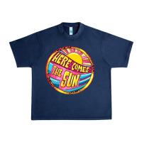 Navy Here comes the sun Urban Heavy Tee - NancyCooperArtShop