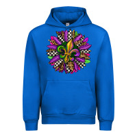 Cobalt mardi gras sunflower Urban Hoodie - OliviaCreatesArt