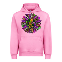 Fuchsia Pink mardi gras sunflower Urban Hoodie - OliviaCreatesArt