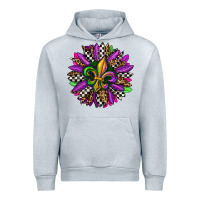 Heather Grey mardi gras sunflower Urban Hoodie - OliviaCreatesArt