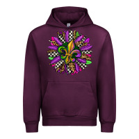 Mauve Wine mardi gras sunflower Urban Hoodie - OliviaCreatesArt