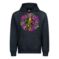 Navy mardi gras sunflower Urban Hoodie - OliviaCreatesArt