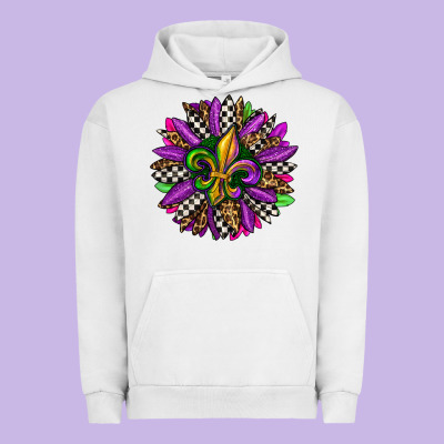Mardi Gras Sunflower Urban Hoodie Designed By Oliviacreatesart