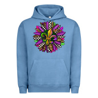 Pigment Pebble Blue mardi gras sunflower Urban Hoodie - OliviaCreatesArt