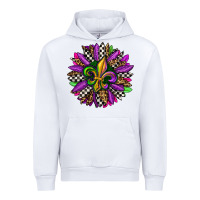 White mardi gras sunflower Urban Hoodie - OliviaCreatesArt