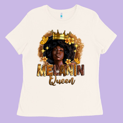 Melanin Queen Ladies Tee Designed By Zillion Design Studio