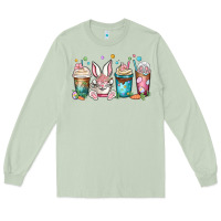 Matcha easter coffee cups Long Sleeve Tee - MaliasSmallBusiness
