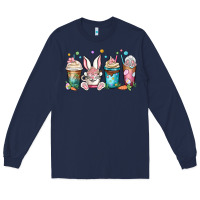 Navy easter coffee cups Long Sleeve Tee - MaliasSmallBusiness