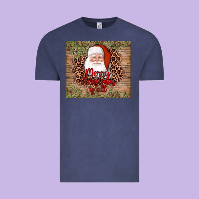 Santa Merry Christmas Y'all Vintage Tee Designed By Adodesignshop
