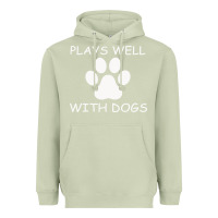 Matcha Plays Well With Dogs Heavyweight Hoodie - Bettercallsaul