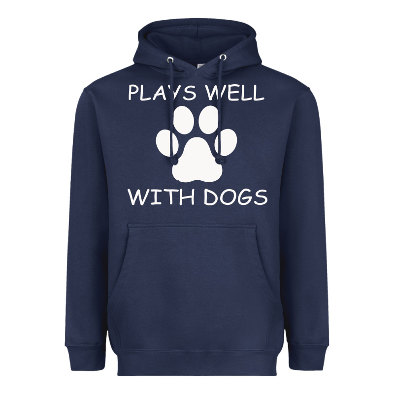 Plays Well With Dogs Heavyweight Hoodie by Bettercallsaul | Teevron