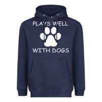 Navy Plays Well With Dogs Heavyweight Hoodie - Bettercallsaul
