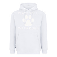 White Plays Well With Dogs Heavyweight Hoodie - Bettercallsaul