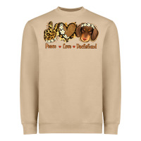 Mushroom Peace Love Dachshund Heavyweight Sweatshirt - Jasminsmagicworld