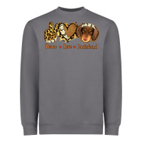 Storm Peace Love Dachshund Heavyweight Sweatshirt - Jasminsmagicworld